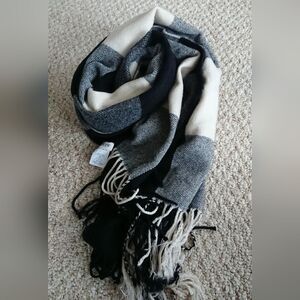 J. Crew Black & beige Plaid scarves